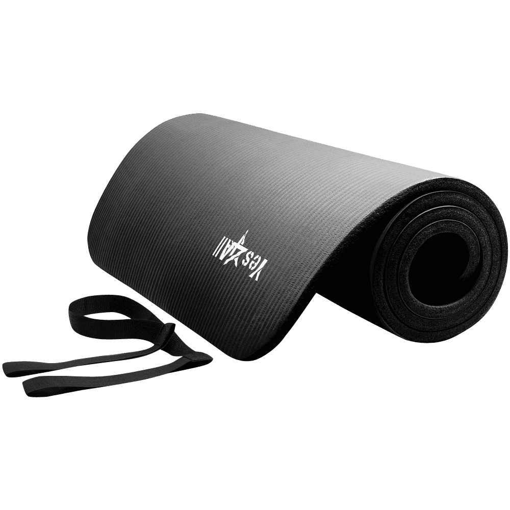 Extra Thick Exercise Yoga Mat with Carry Strap