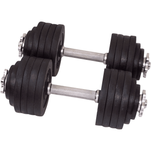One Pair of Adjustable Dumbbells Cast Iron Total 105 Lbs
